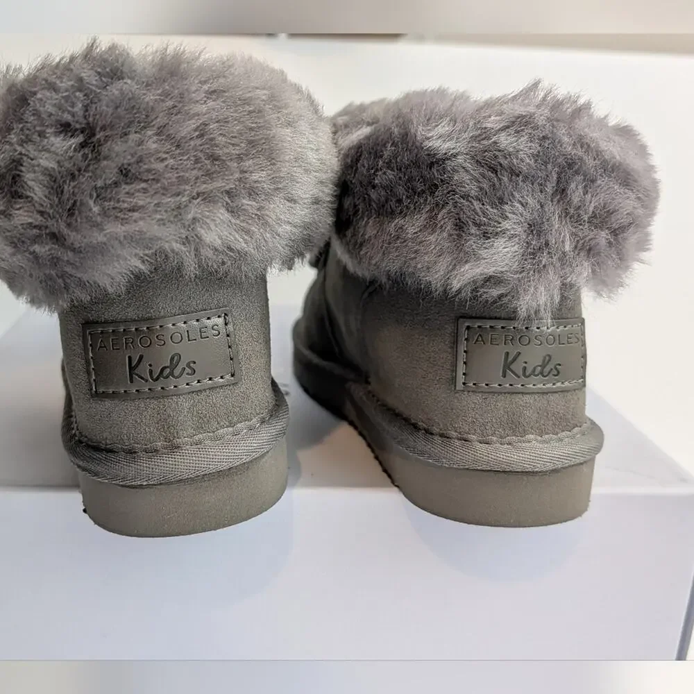Aerosoles Girl's Mini Alaksa Toasty Boot Suede Winter Boots Kids Size 12